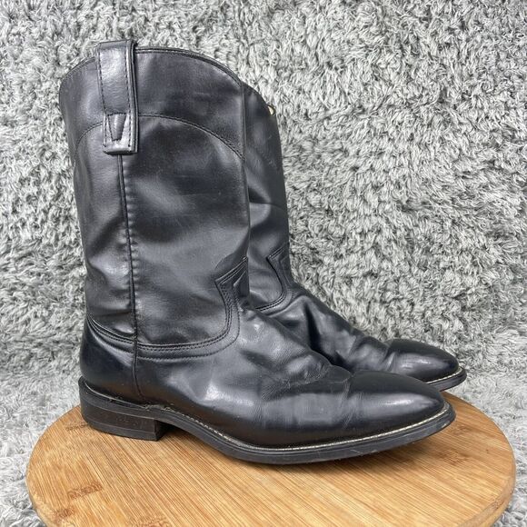 Texas All American Made Leather Cowboy Western Boots Men's 8 EE 8800 - Picture 1 of 10